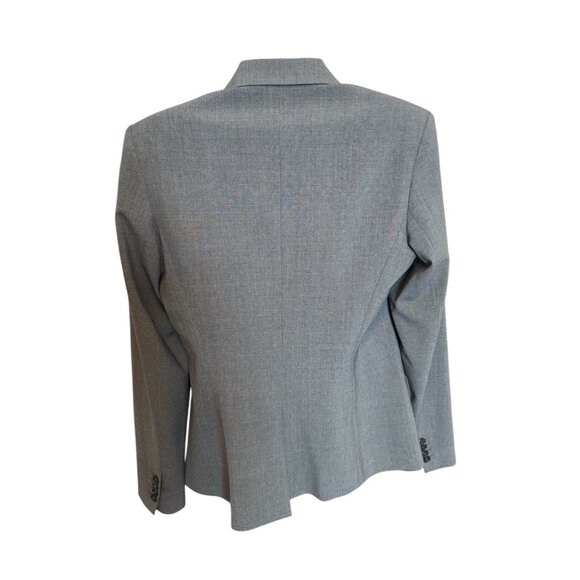 Theory Charcoal Gray Wool Blazer Women's Size 10 Gabe N Edition Single Breasted - Picture 2 of 10